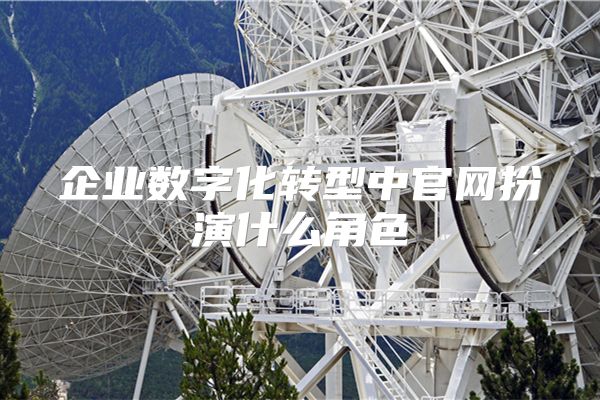 企业数字化转型中官网扮演什么角色