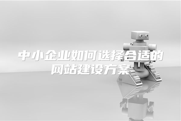 中小企业如何选择合适的网站建设方案