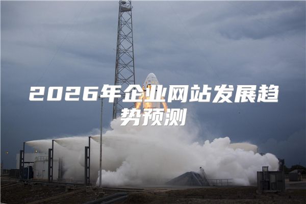2026年企业网站发展趋势预测